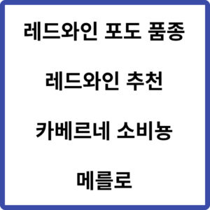 레드와인 포도 품종