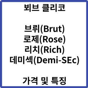 뵈브 클리코 가격 브뤼 로제 리치 데미섹